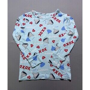 NWOT Hershey's Kisses Character Valentines Adorable 2-Piece Pajamas Kids 4 Blue